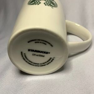 Starbucks 2006 12 oz 5" tall Coffee/Tea Cup cream w/mermaid logo
